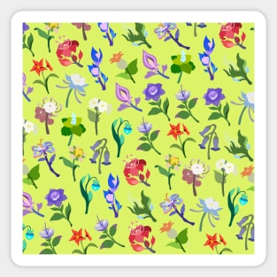 Genshin Impact Flowers Print (Spring Green) Sticker